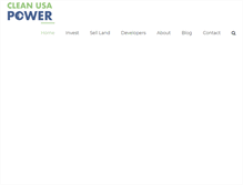 Tablet Screenshot of cleanusapower.com